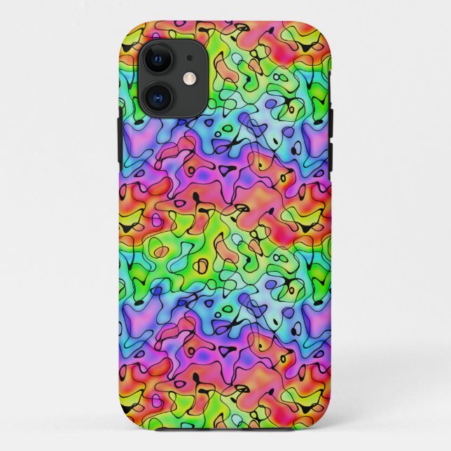 Funda De Case-Mate Para iPhone Textura arcoiris (Reverso)