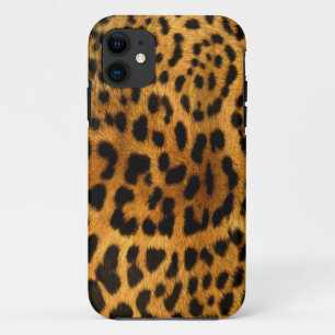 Funda Para iPhone 11 Textura auténtica de la piel del leopardo