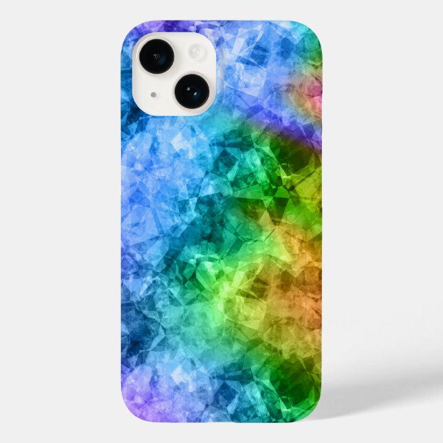 Funda De Case-Mate Para iPhone Textura azul de pavo real cruzada (Reverso )