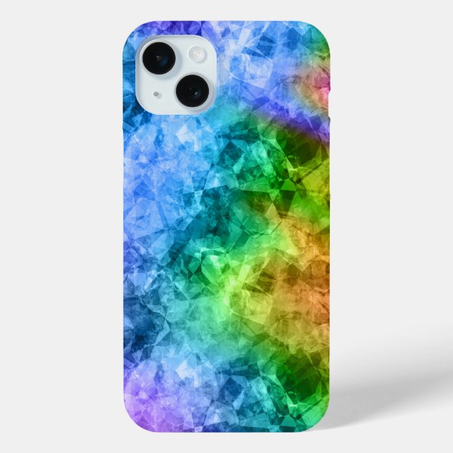Funda De Case-Mate Para iPhone Textura azul de pavo real cruzada (Reverso )