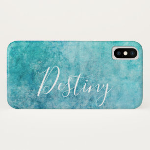 Funda Para iPhone X Textura azul desgastada