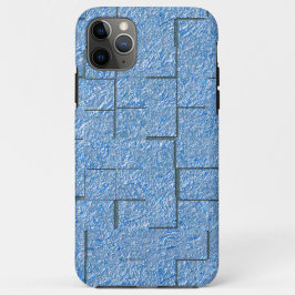 Funda Para iPhone 11 Pro Max Textura azul silvestre con efecto mosaico y reliev