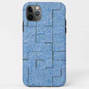 Funda Para iPhone 11 Pro Max Textura azul silvestre con efecto mosaico y reliev