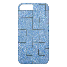 Funda Para iPhone 8 Plus/7 Plus Textura azul silvestre con efecto mosaico y reliev