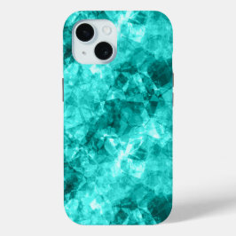 Funda Para iPhone 15 Textura cian cruzada