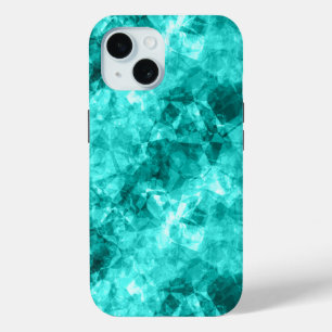 Funda Para iPhone 15 Textura cian cruzada