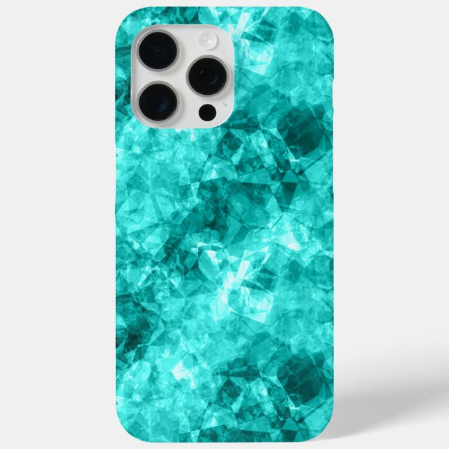 Funda De Case-Mate Para iPhone Textura cian cruzada (Reverso )