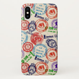 Funda Para iPhone X Textura con sellos reales.