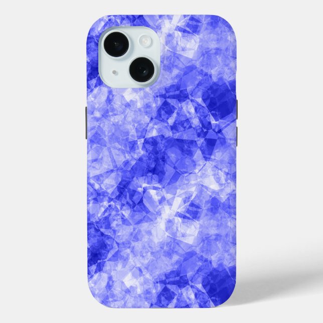 Funda De Case-Mate Para iPhone Textura cruzada azul (Reverso )