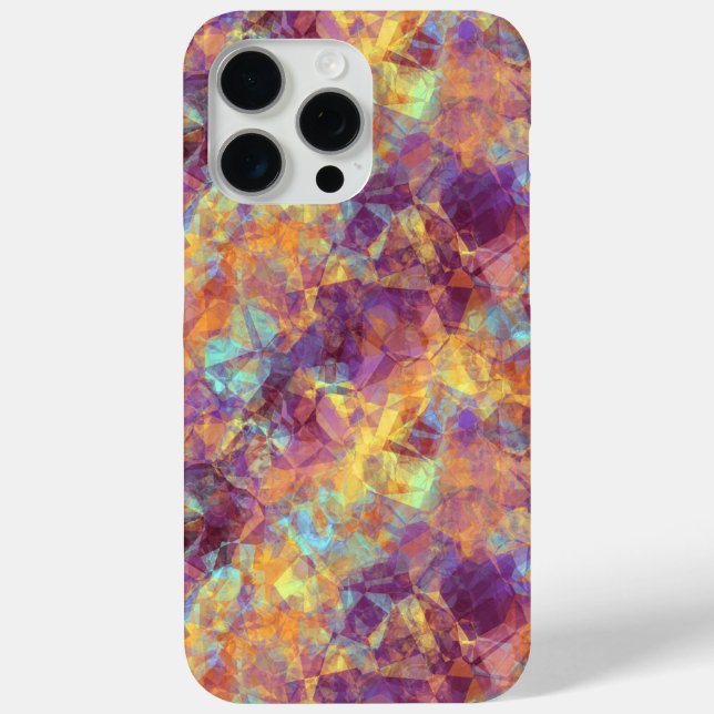 Funda De Case-Mate Para iPhone Textura cruzada púrpura de plumas (Reverso )