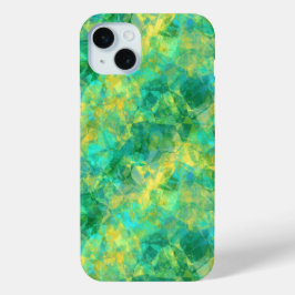Funda Para iPhone 15 Mini Textura cruzada verde esmeralda