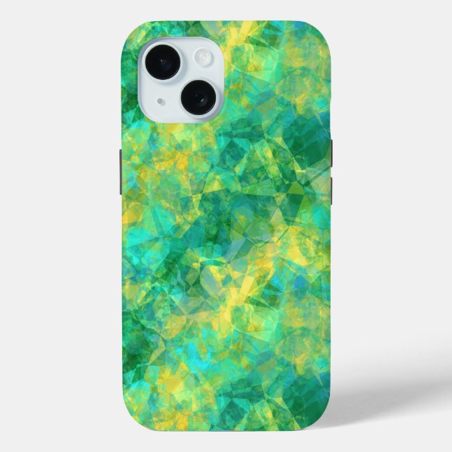 Funda De Case-Mate Para iPhone Textura cruzada verde esmeralda (Reverso )