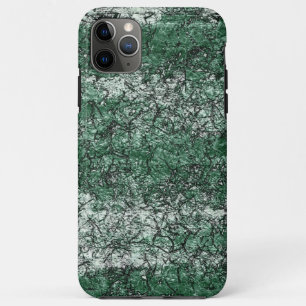 Funda Para iPhone 11 Pro Max Textura de aceite verde sobre palos y lino