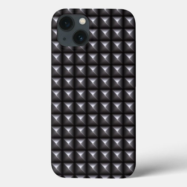 Funda De Case-Mate Para iPhone Textura de acero tachonada (Reverso)
