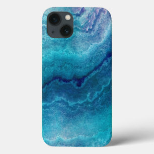 Funda Para iPhone 13 Textura de agio Verde azulado azul