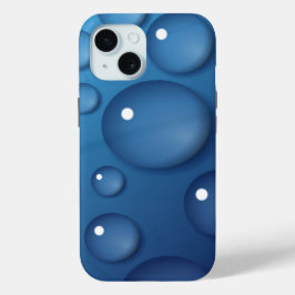 Funda Para iPhone 15 Textura de caída de agua azul