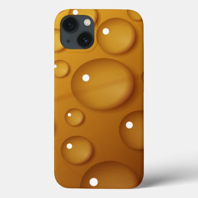 Funda De Case-Mate Para iPhone Textura de caída de agua naranja (Reverso)