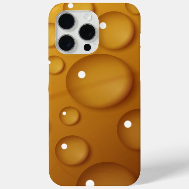 Funda De Case-Mate Para iPhone Textura de caída de agua naranja (Reverso )