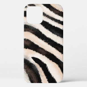 Funda Para iPhone 12 textura de cebra de dibujo manual sin soldadura, i