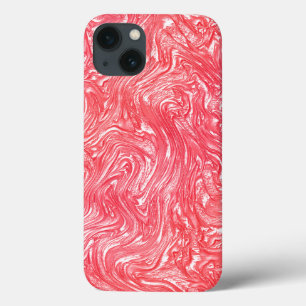 Funda Para iPhone 13 Textura de color "crema de fresa perezosa"