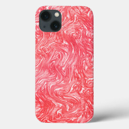 Funda Para iPhone 13 Textura de color "crema de fresa perezosa"