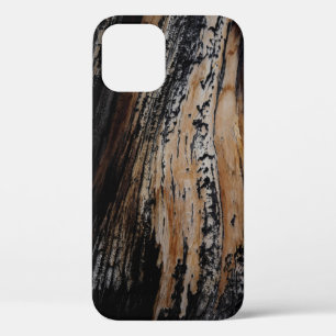 Funda Para iPhone 12 Textura de corteza de árbol quemado