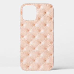 Funda Para iPhone 12 Textura de cuero de color beige de la Perla
