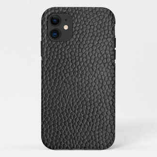 Funda Para iPhone 11 Textura de cuero negro