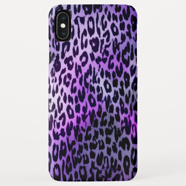 Funda De Case-Mate Para iPhone Textura de estampado animal retro de leopardo (Reverso)