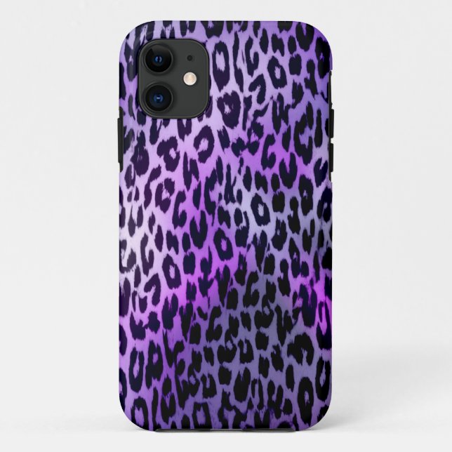 Funda De Case-Mate Para iPhone Textura de estampado animal retro de leopardo (Reverso)