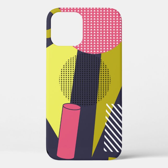 Funda De Case-Mate Para iPhone Textura de estilo retro, diseño de patrones. arte, (Reverso )