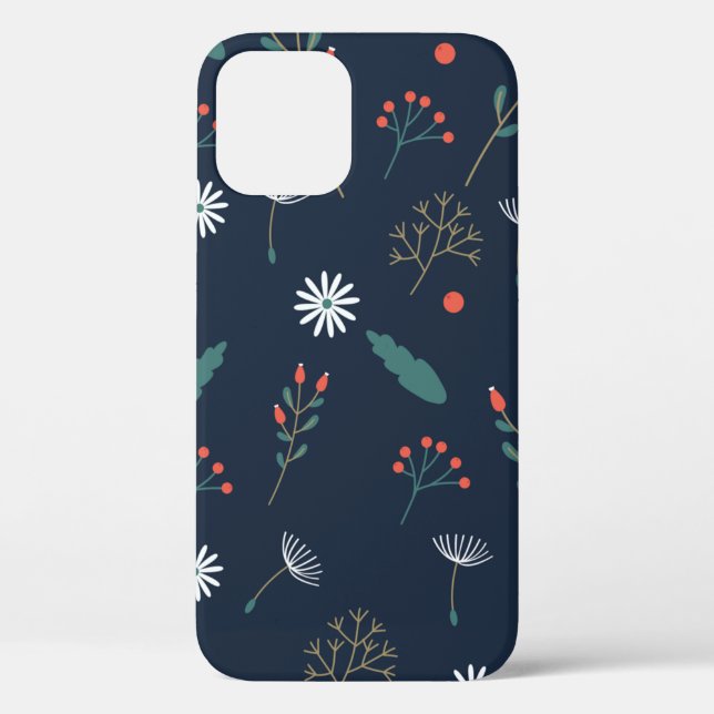 Funda De Case-Mate Para iPhone Textura de flores de patrón de fondo (Reverso )