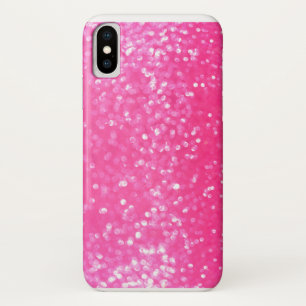 Funda Para iPhone X Textura de Foto con Brillo de Rosa Caliente Vibran