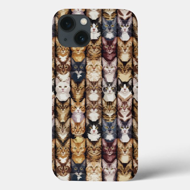 Funda De Case-Mate Para iPhone Textura de gatos (Reverso)