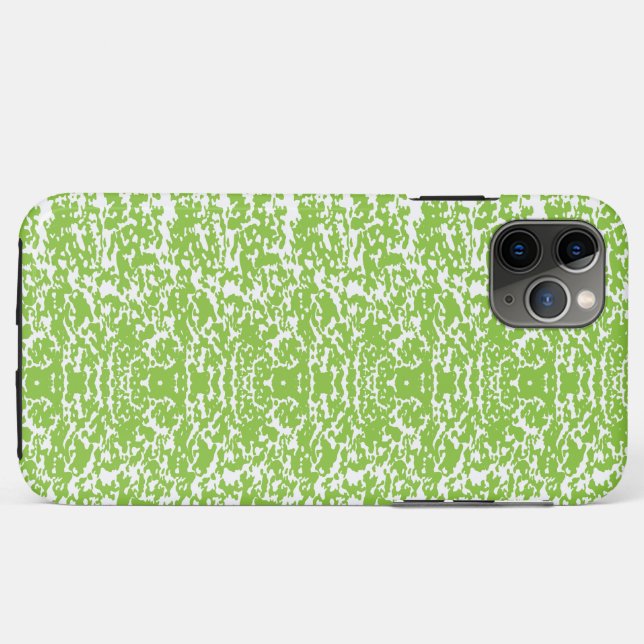 Funda De Case-Mate Para iPhone Textura de Grunge Verde Lima (Reverso (horizontal))