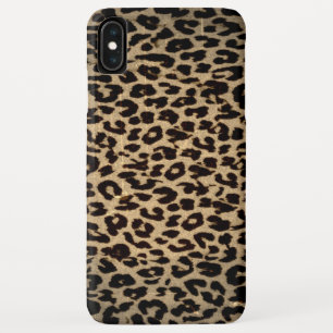 Funda Para iPhone XS Max Textura de huella animal vintage del leopardo