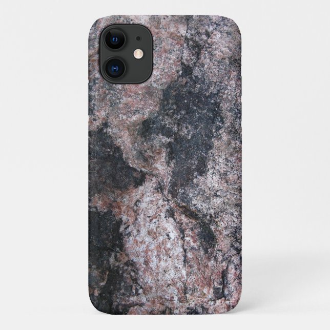 Funda De Case-Mate Para iPhone Textura de la roca natural rosada (Reverso)