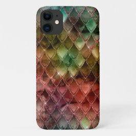 Funda Para iPhone 11 Textura de las escalas del dragón arco iris