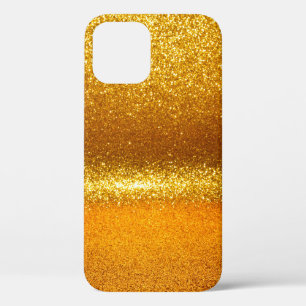 Funda Para iPhone 12 Textura de las luces de época del purpurina de oro
