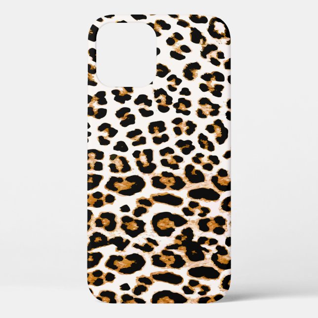 Funda De Case-Mate Para iPhone Textura de leopardo sin foco, huella animal africa (Reverso )