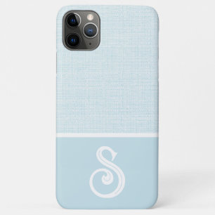 Funda Para iPhone 11 Pro Max Textura de línea azul claro, bloque de color