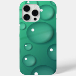 Funda Para iPhone 15 Pro Max Textura de lluvia verde azulada