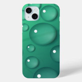 Funda Para iPhone 15 Mini Textura de lluvia verde azulada
