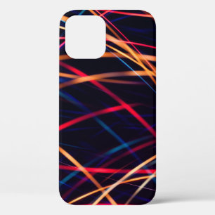Funda Para iPhone 12 Textura de luces de neón con exposición larga.abst