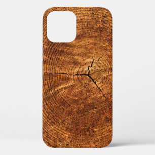 Funda Para iPhone 12 Textura de madera de árbol de anillos anuales