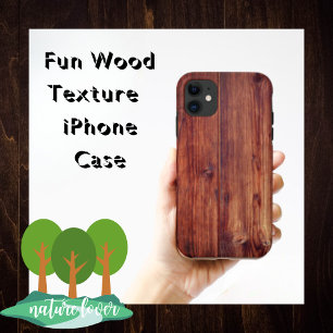 Funda Para iPhone 11 Textura de madera oscura