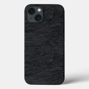 Funda Para iPhone 13 Textura de madera quemada negro fresco