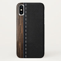 Textura de madera realista y cuero cosido