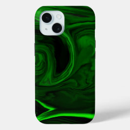Funda Para iPhone 15 textura de malaquita verde