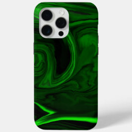Funda Para iPhone 15 Pro Max textura de malaquita verde